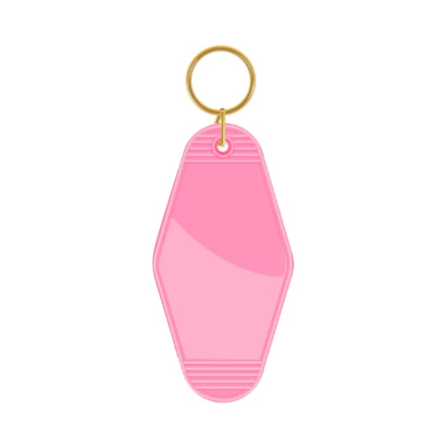 TeckwrapCraft Motel Keychains Blanks 5pcs / Barbie Pink